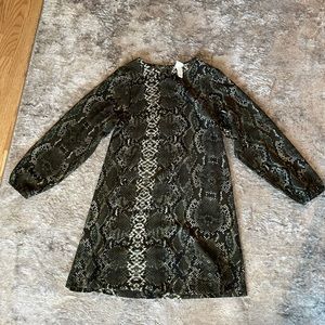 H&M snake print mini dress